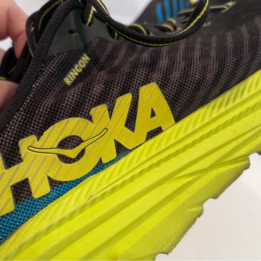 Men’s US 11 Hoka One One Rincon Black Citrus Running Sneakers 1102874 BCTRS - Picture 14 of 16